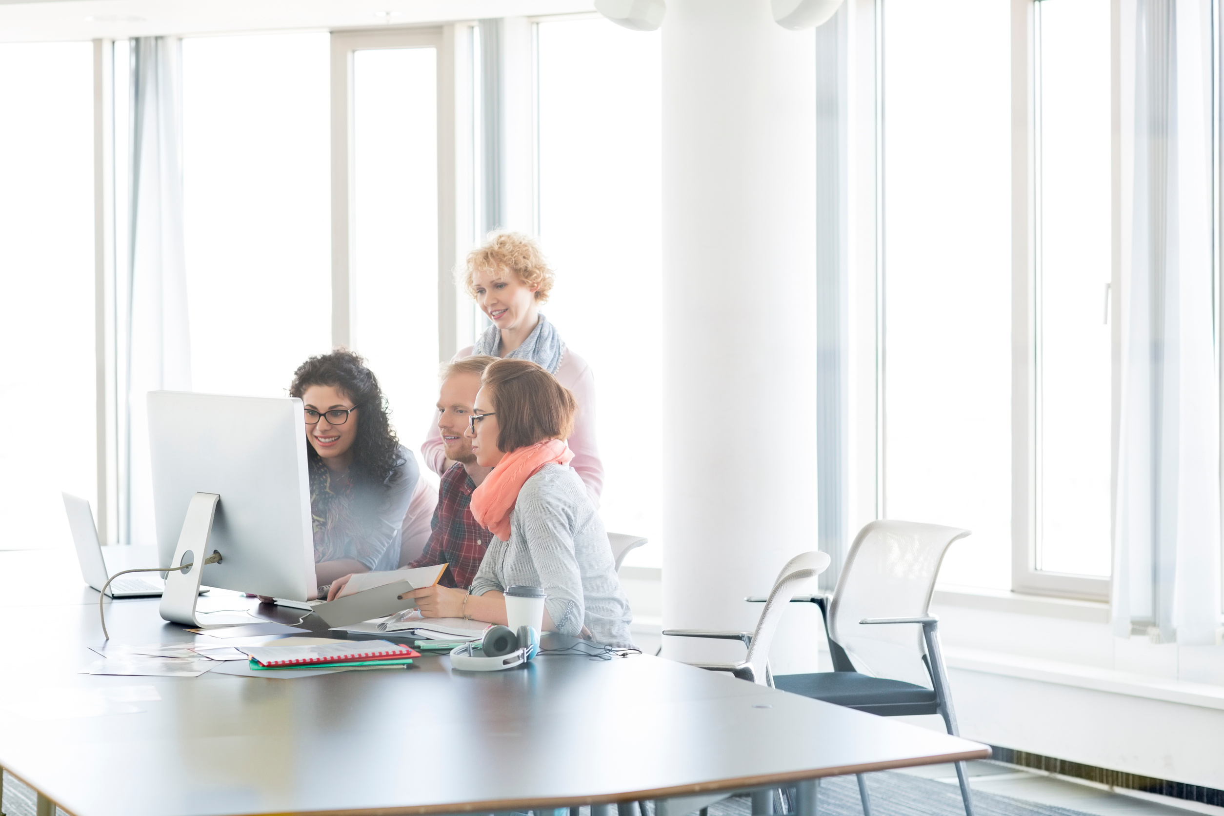 Business people working together in office